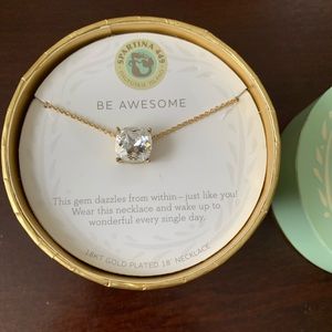 18 inch gold plated gem necklace